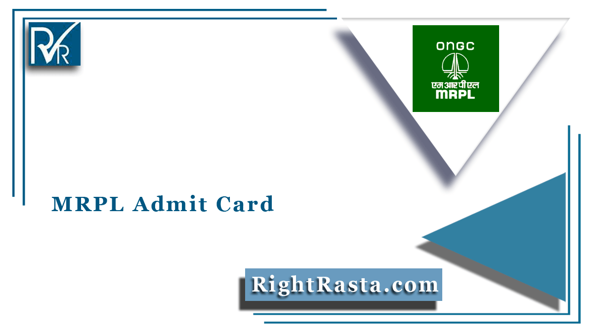 MRPL Non Management Cadre Admit Card