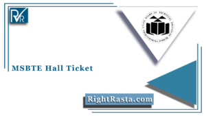 MSBTE Hall Ticket Summer