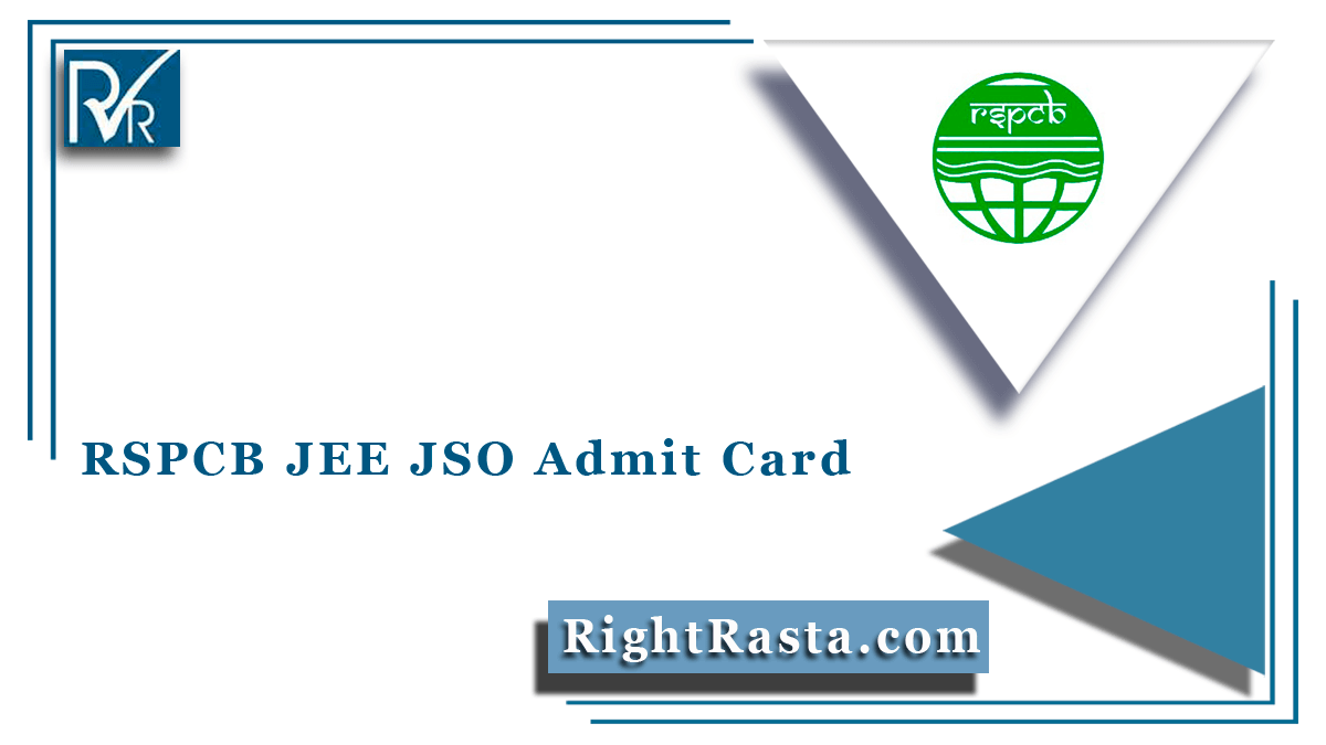 RSPCB JEE JSO Admit Card