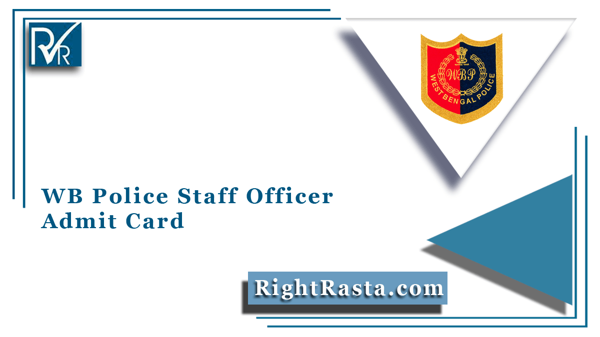 WB Police Staff Officer Admit Card