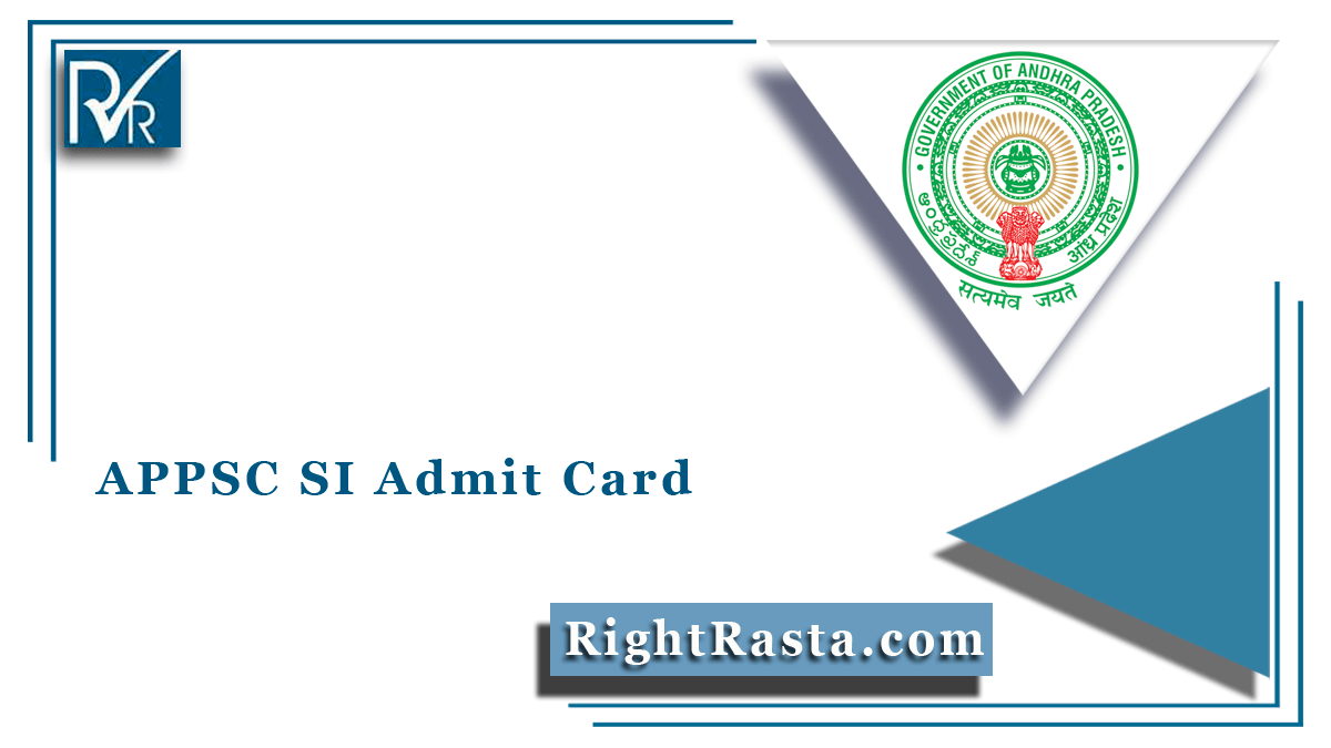 APPSC SI Admit Card