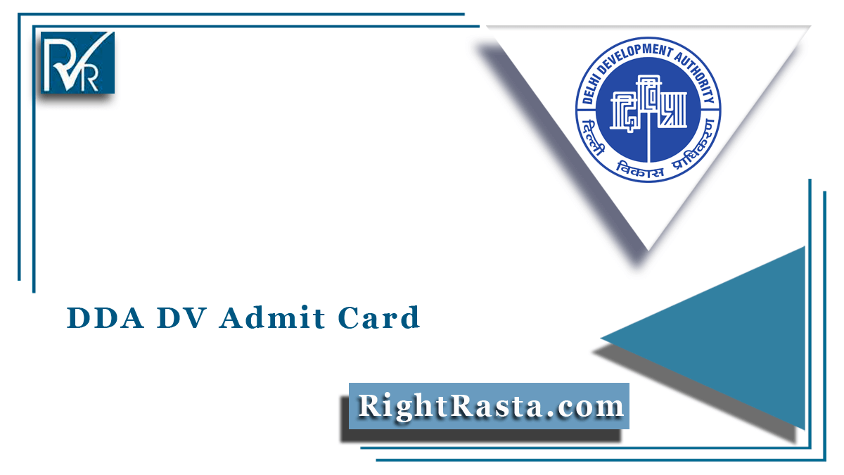 DDA DV Admit Card