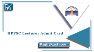 HPPSC Lecturer Admit Card