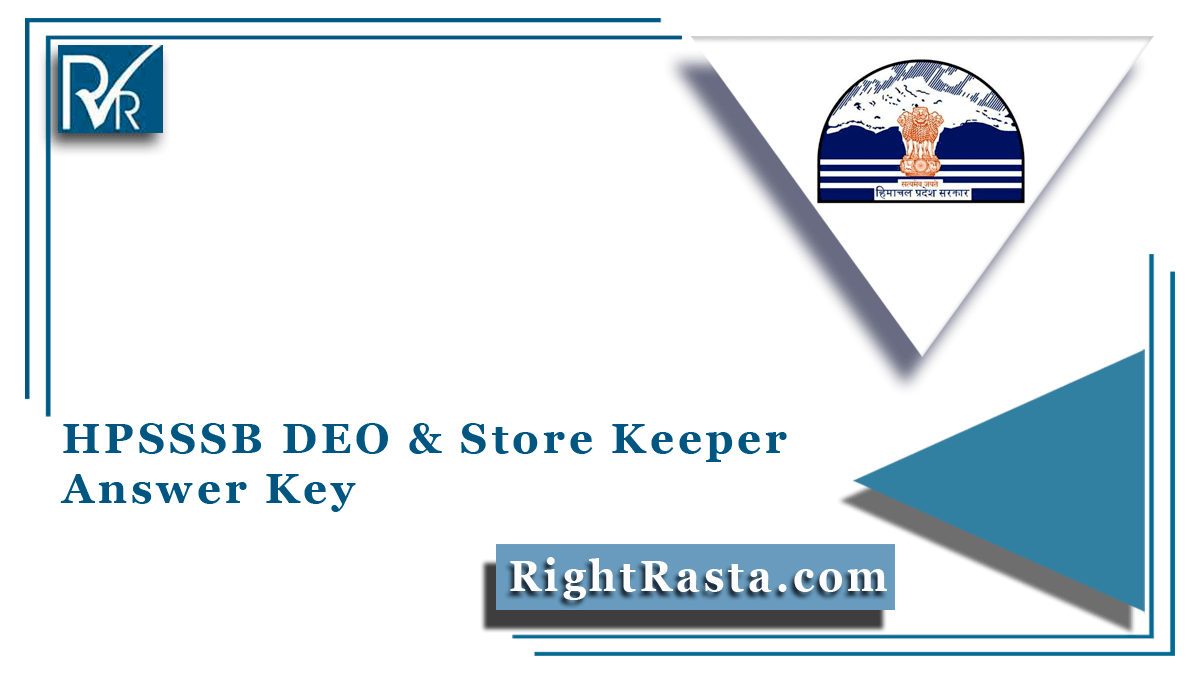 HPSSSB DEO & Store Keeper Answer Key