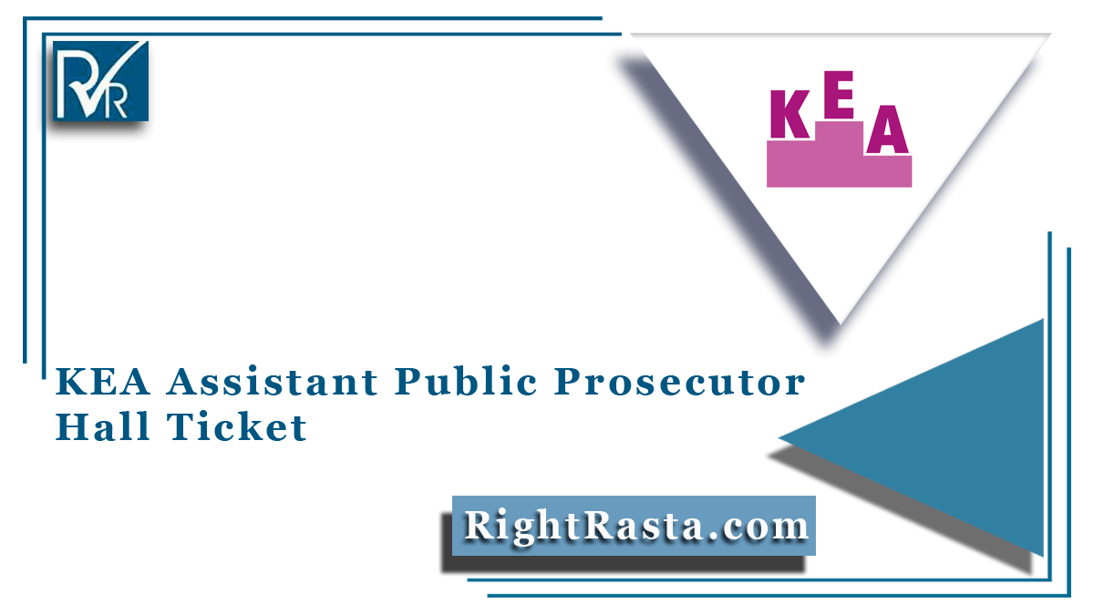 KEA Assistant Public Prosecutor Hall Ticket