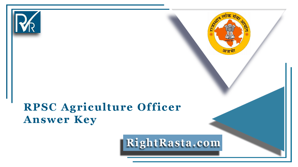 RPSC Agriculture Officer Answer Key