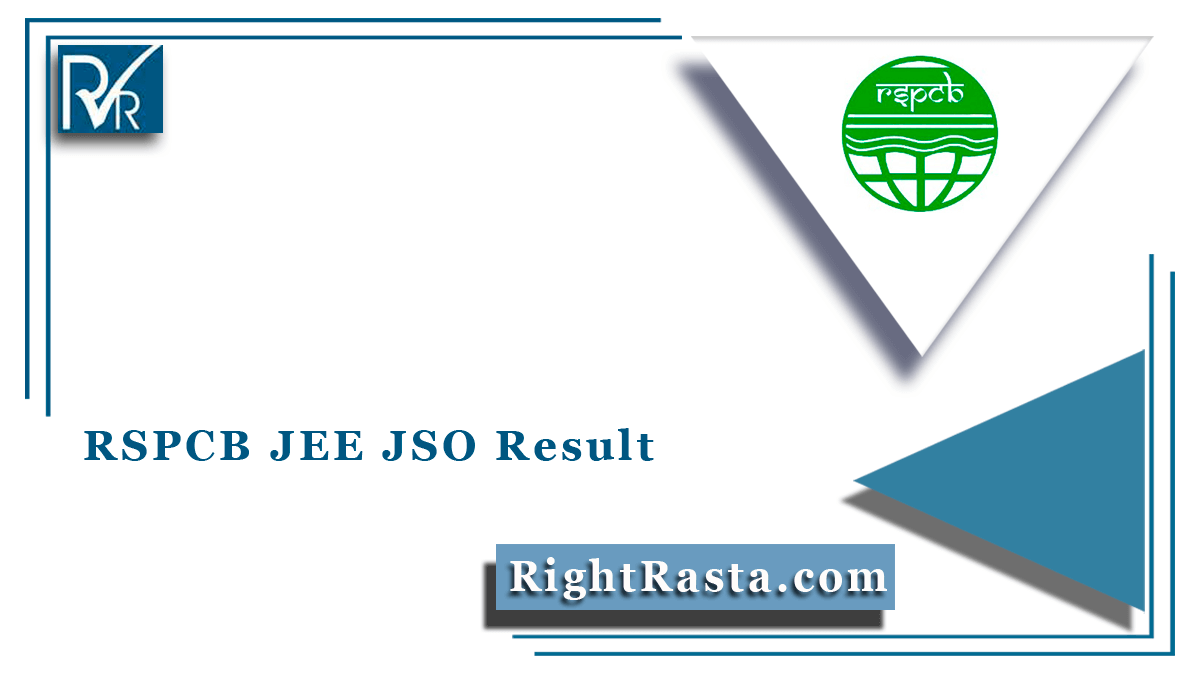 RSPCB JEE JSO Result