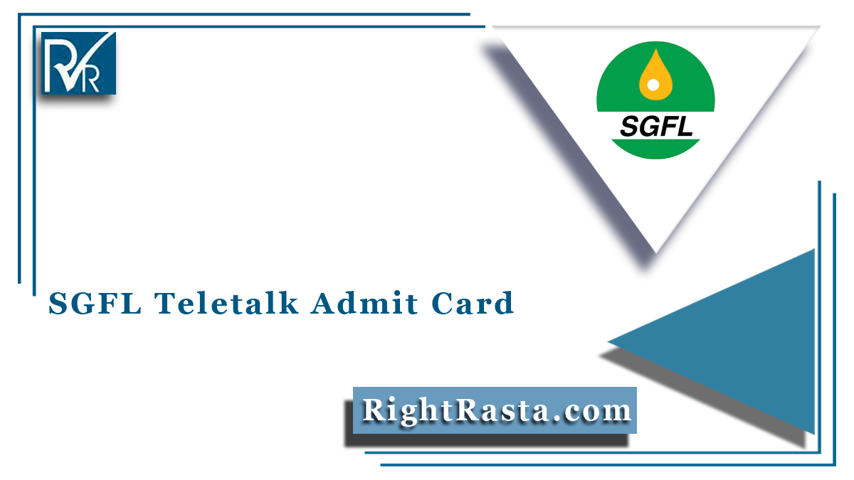 SGFL Teletalk Admit Card