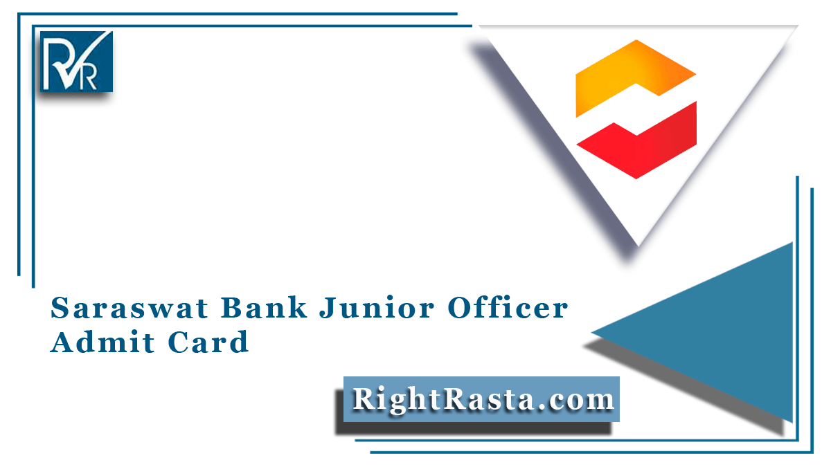 Saraswat Bank Junior Officer Admit Card