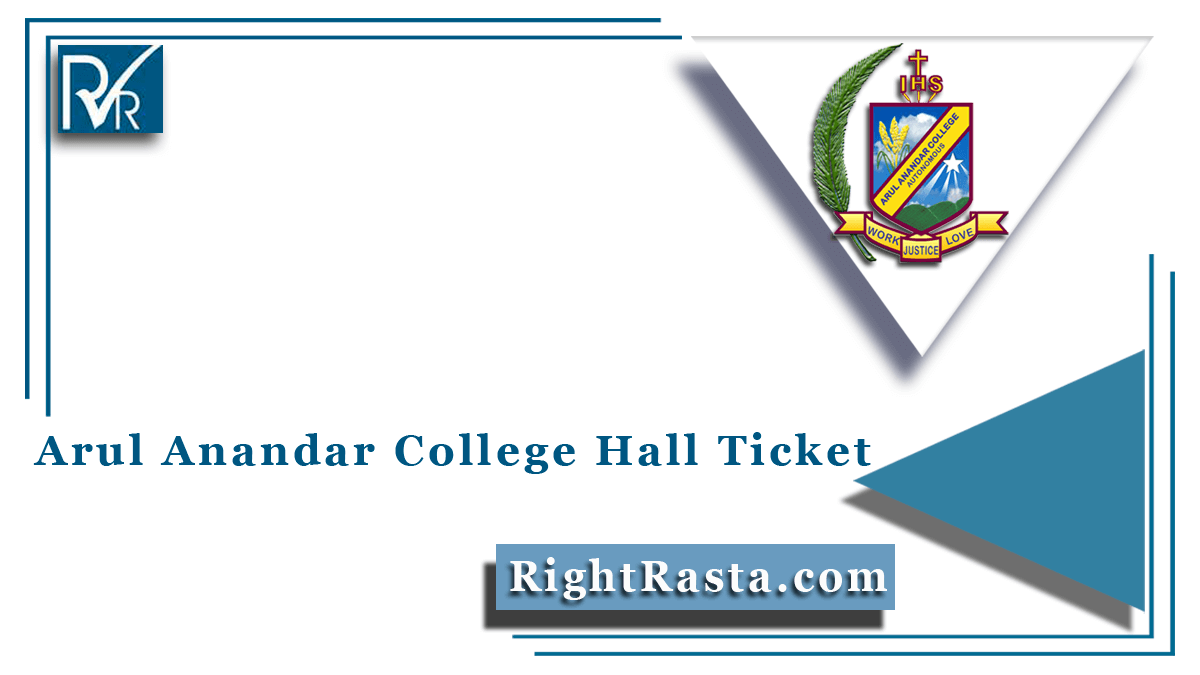 Arul Anandar College Hall Ticket