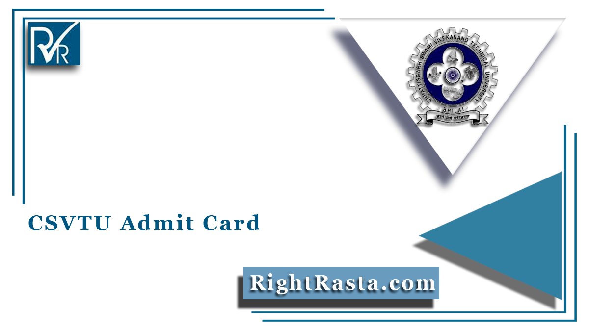 CSVTU Admit Card