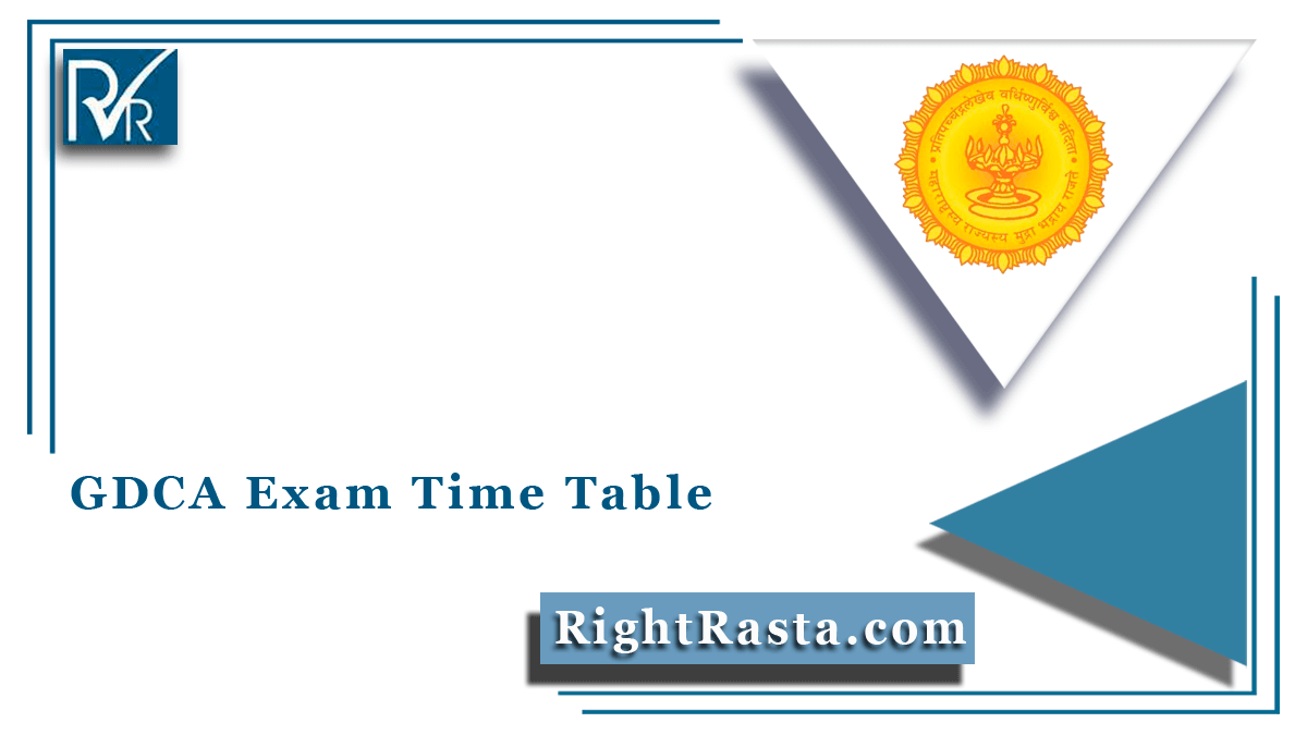 GDCA Exam Time Table