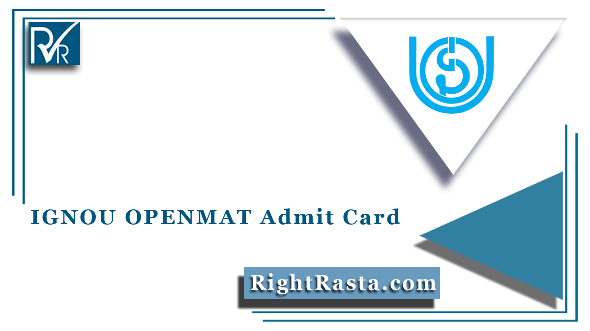 IGNOU OPENMAT Admit Card