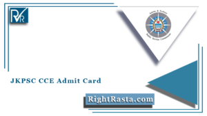 JKPSC CCE Admit Card