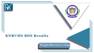 KNRUHS BDS Results