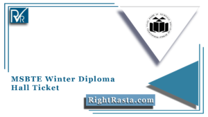 MSBTE Winter Diploma Hall Ticket