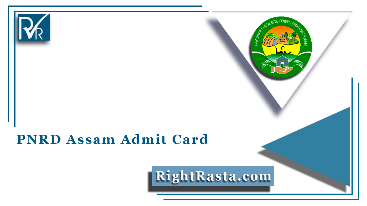 PNRD Assam Admit Card