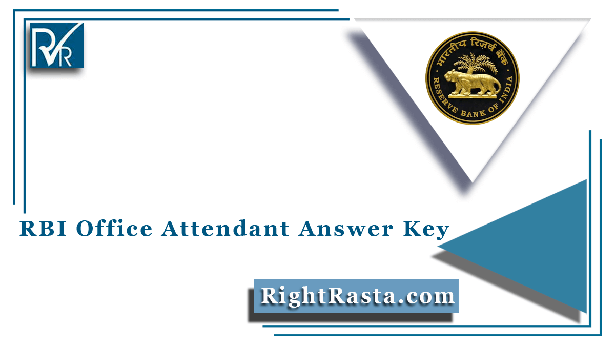 RBI Office Attendant Answer Key