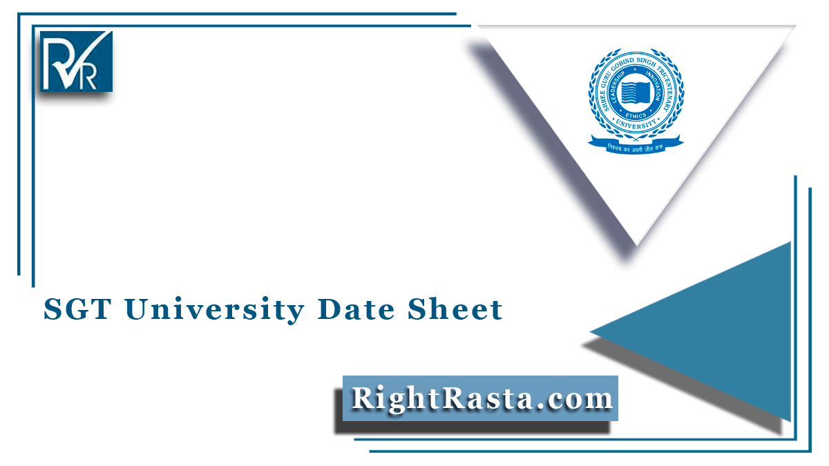 SGT University Date Sheet