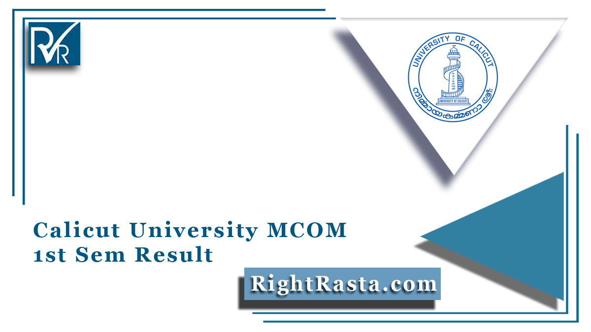 Calicut University MCOM 1st Sem Result