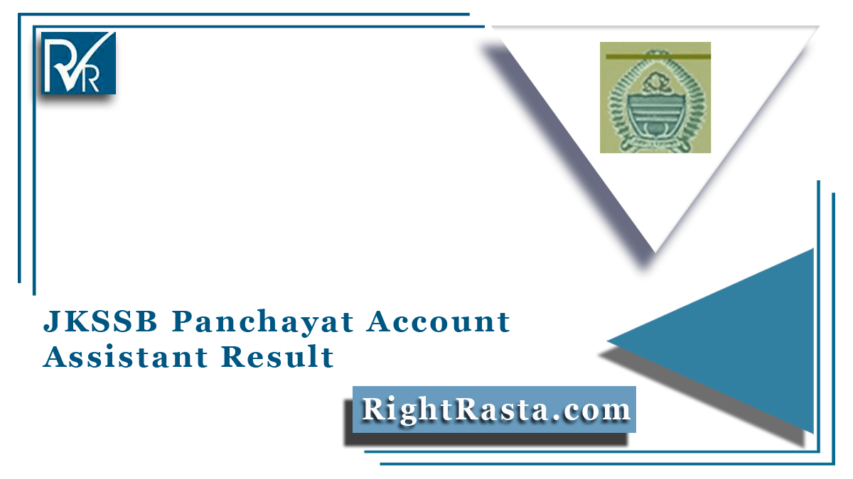 JKSSB Panchayat Account Assistant Result