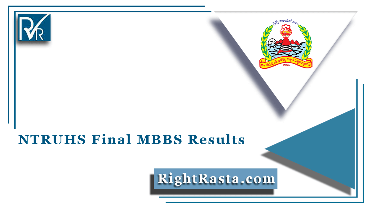 NTRUHS Final MBBS Results