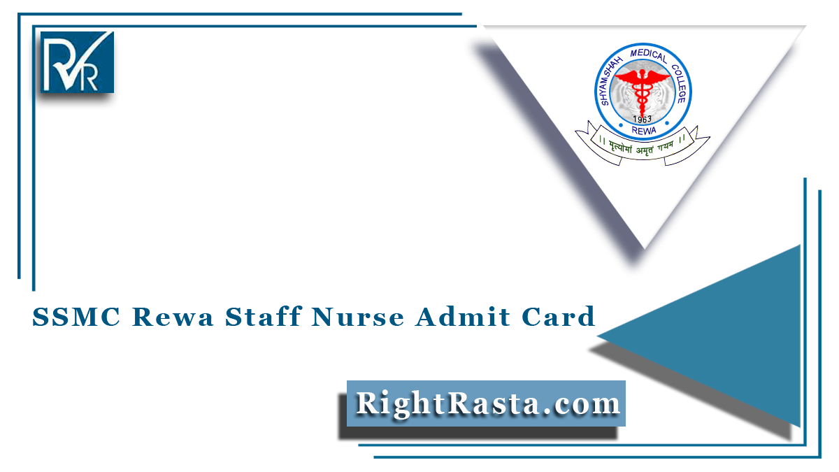 SSMC Rewa Staff Nurse Admit Card