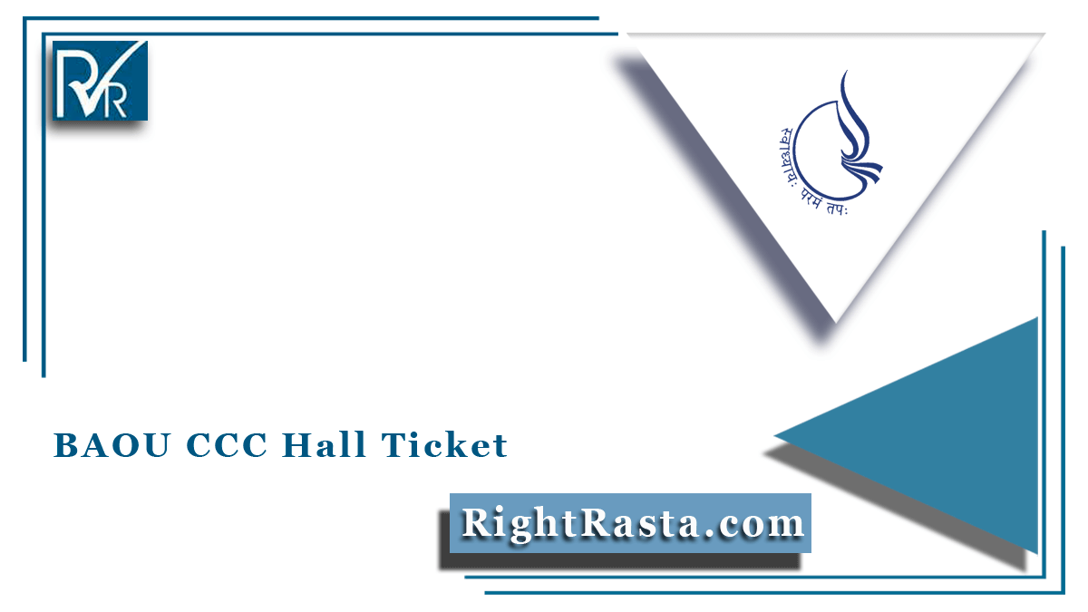 BAOU CCC Hall Ticket
