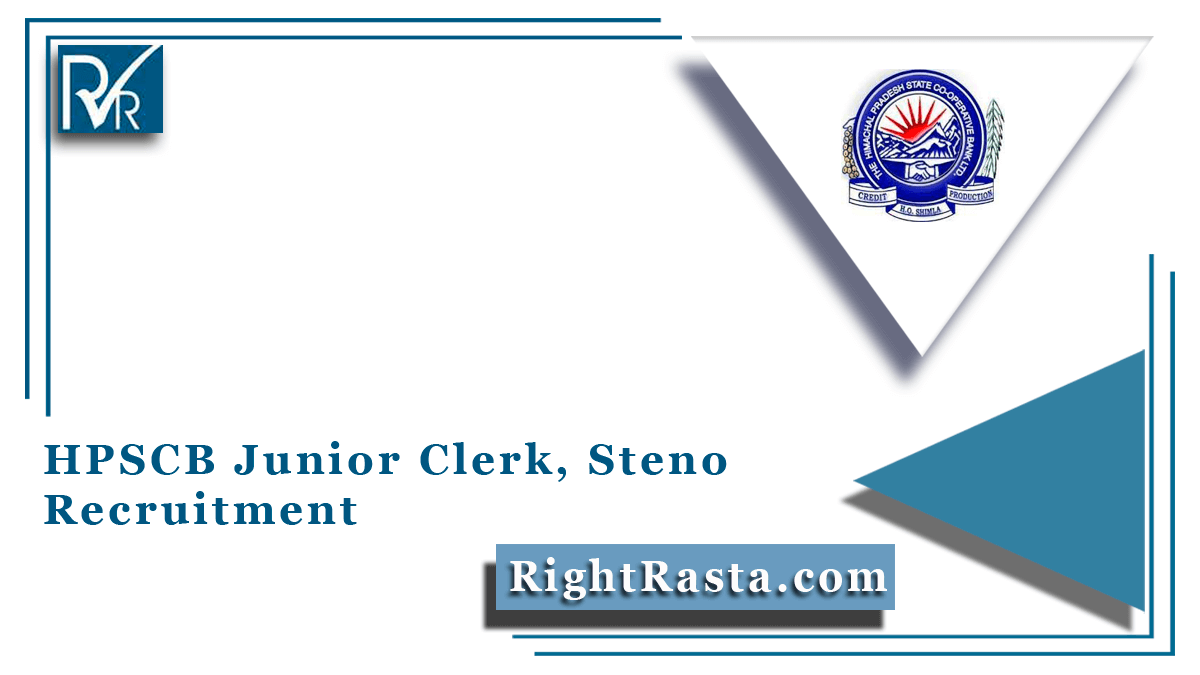 HPSCB Junior Clerk Steno Recruitment