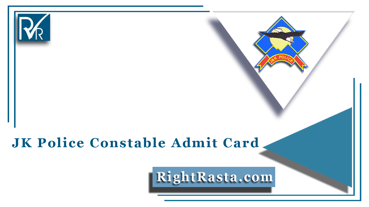 JK Police Constable Admit Card