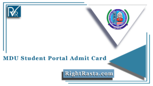 MDU Student Portal Admit Card