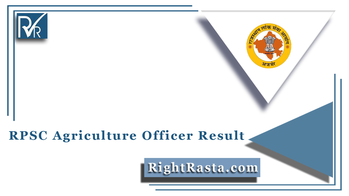 RPSC Agriculture Officer Result