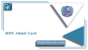 student.mdu.ac.in Admit Card