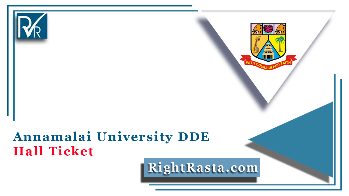 Annamalai University DDE Hall Ticket