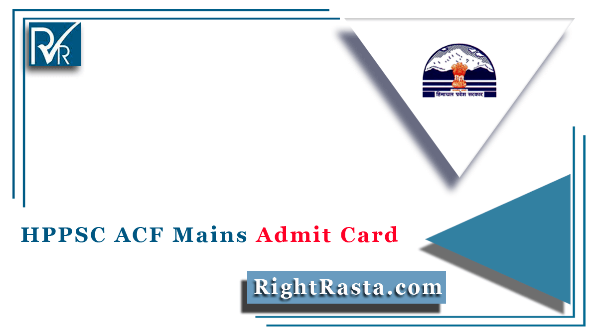 HPPSC ACF Mains Admit Card