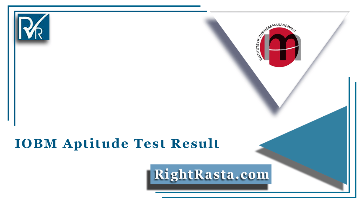 IOBM Aptitude Test Result 2021 Check Admission Test Merit List