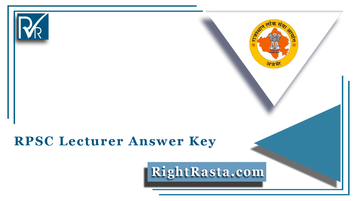 RPSC Lecturer Answer Key