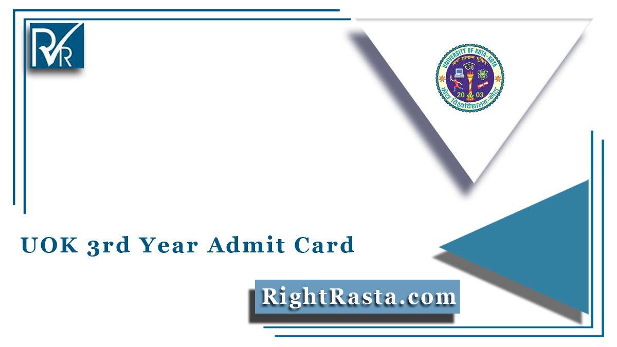 UOK 3rd Year Admit Card