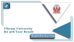 Vikram University BA 3rd Year Result