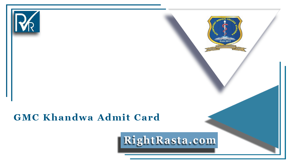 GMC Khandwa Admit Card