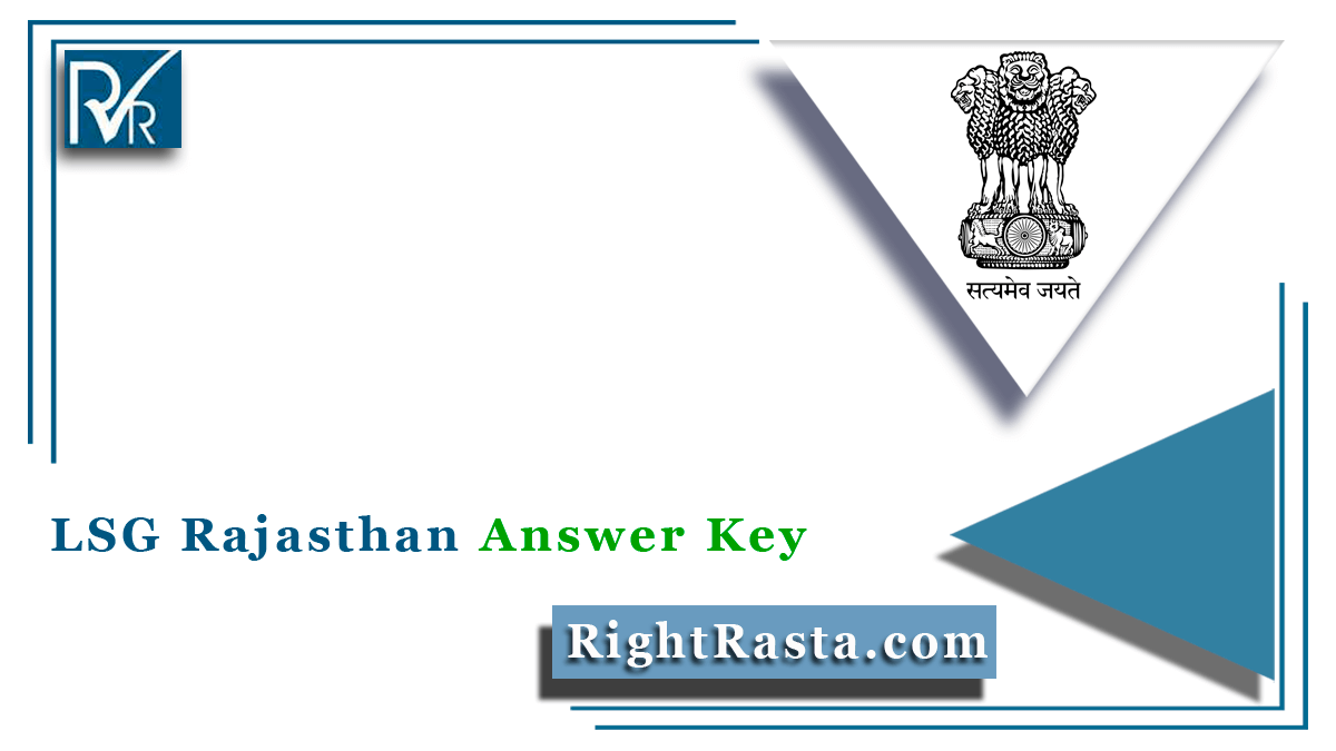 LSG Rajasthan Answer Key