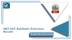 SKUAST Kashmir Entrance Result