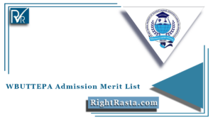 WBUTTEPA Admission Merit List