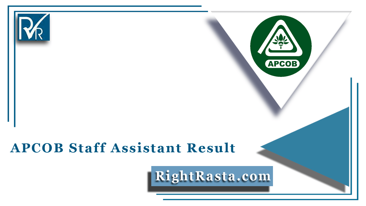 APCOB Staff Assistant Result
