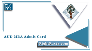 AUD MBA Admit Card