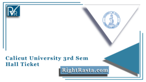 Calicut University 3rd Sem Hall Ticket