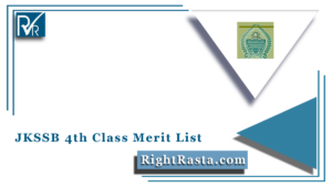 JKSSB 4th Class Merit List