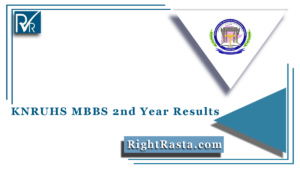 KNRUHS MBBS 2nd Year Results