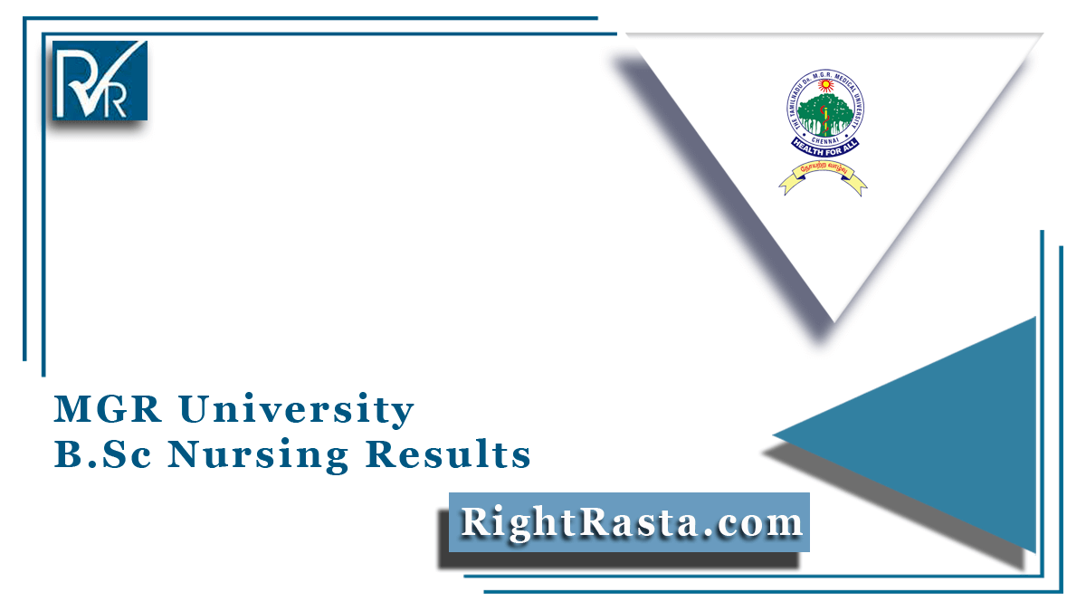 MGR University B.Sc Nursing Results