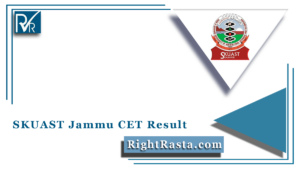 SKUAST Jammu CET Result